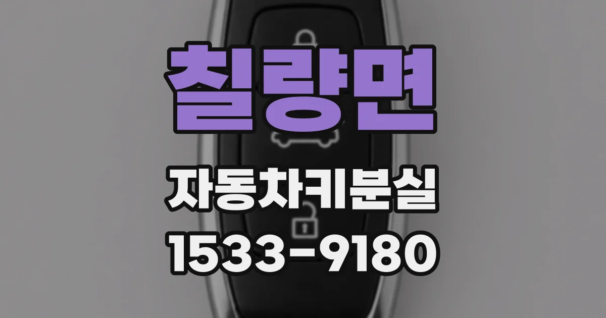칠량면 자동차키분실