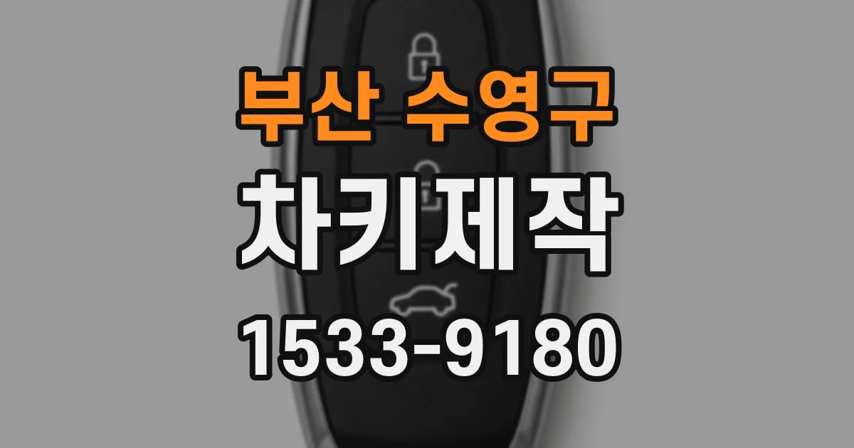 부산 수영구 차키제작