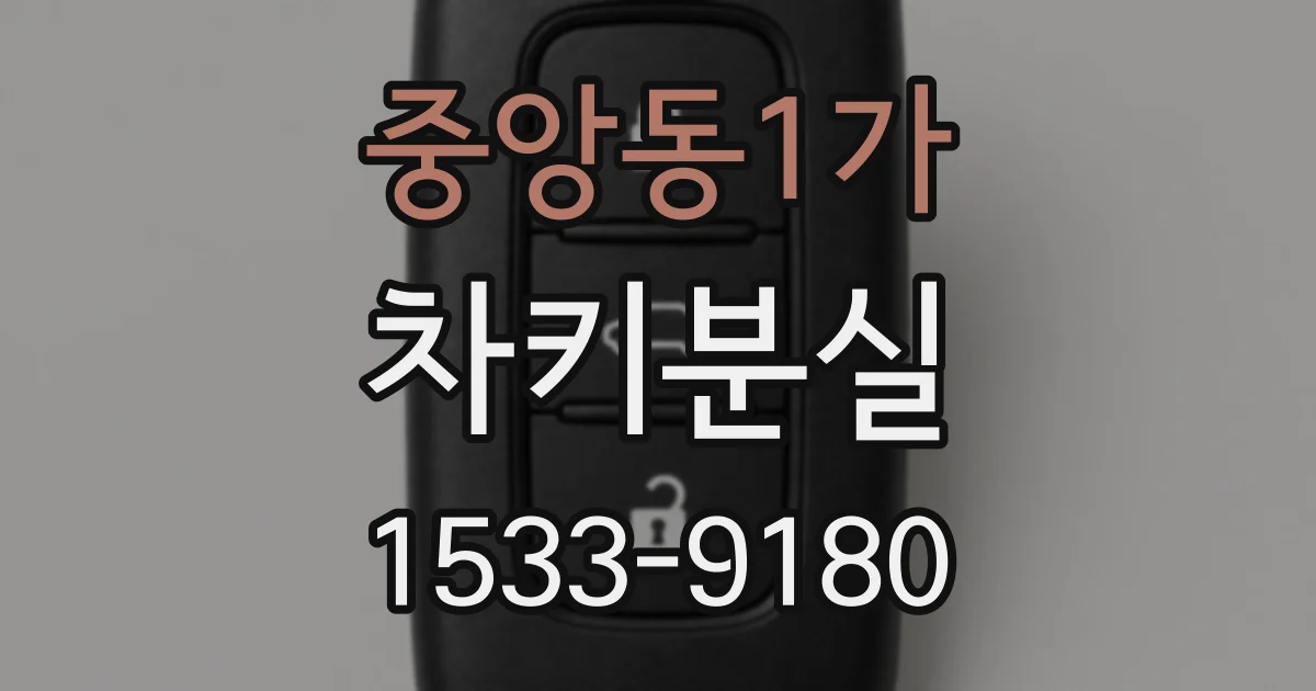 중앙동1가 차키분실