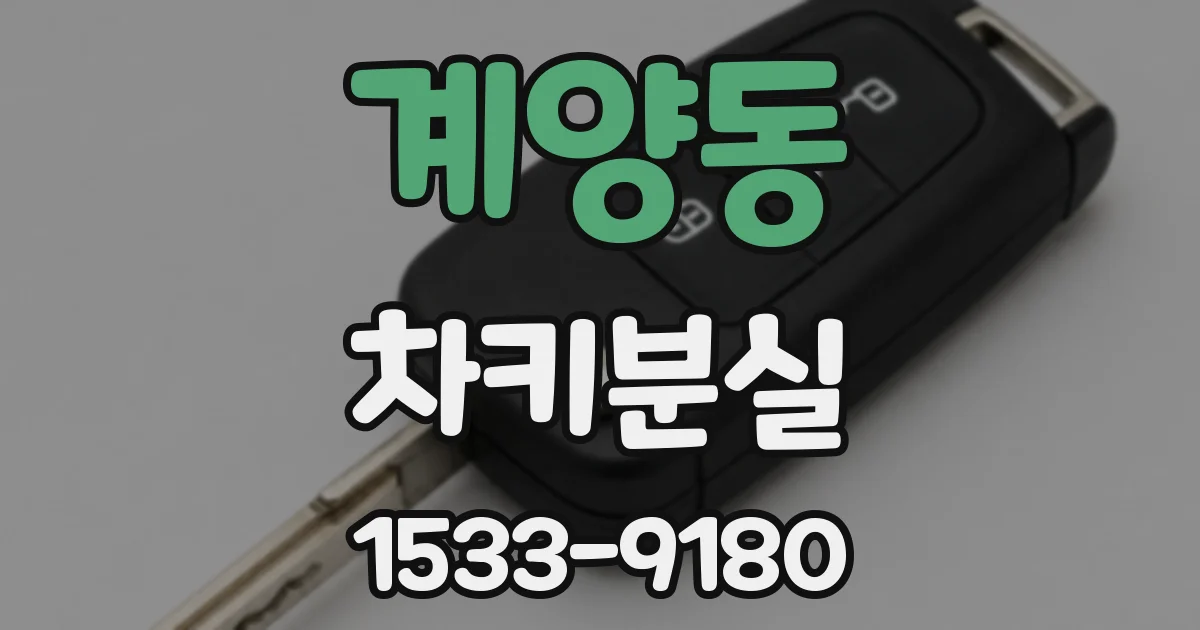 계양동 차키분실