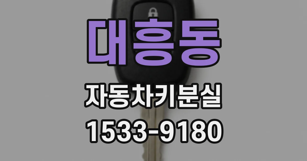 대흥동 자동차키분실