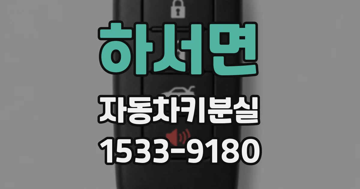 하서면 자동차키분실