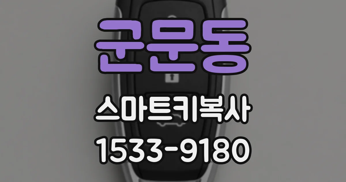 군문동 스마트키복사