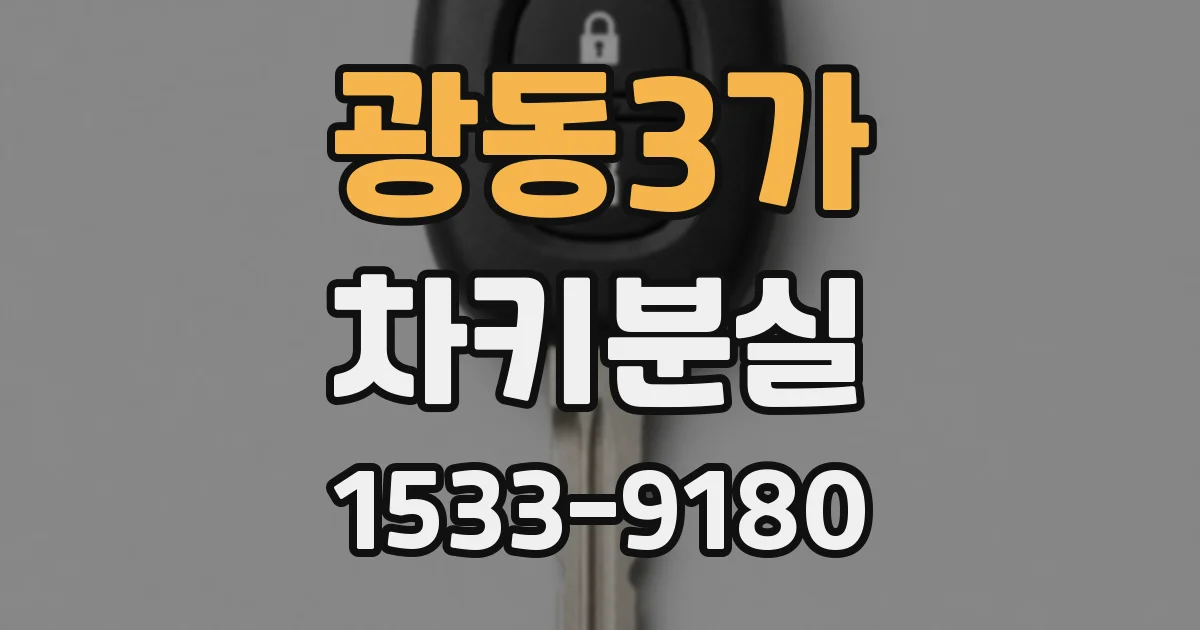 광동3가 차키분실
