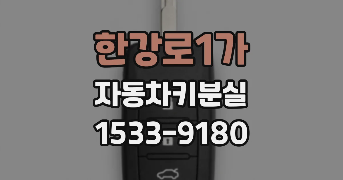한강로1가 자동차키분실