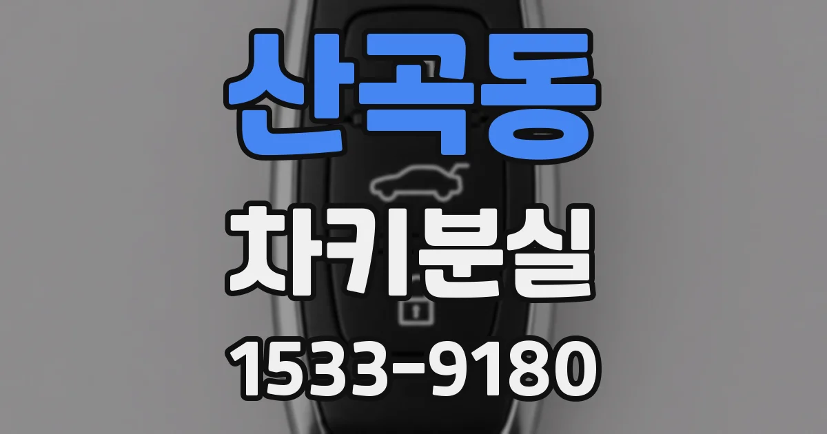 산곡동 차키분실