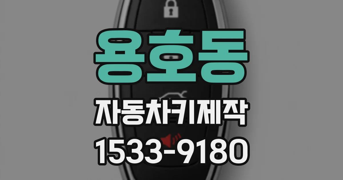 용호동 자동차키제작