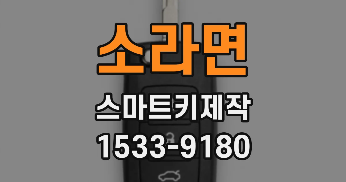 소라면 스마트키제작