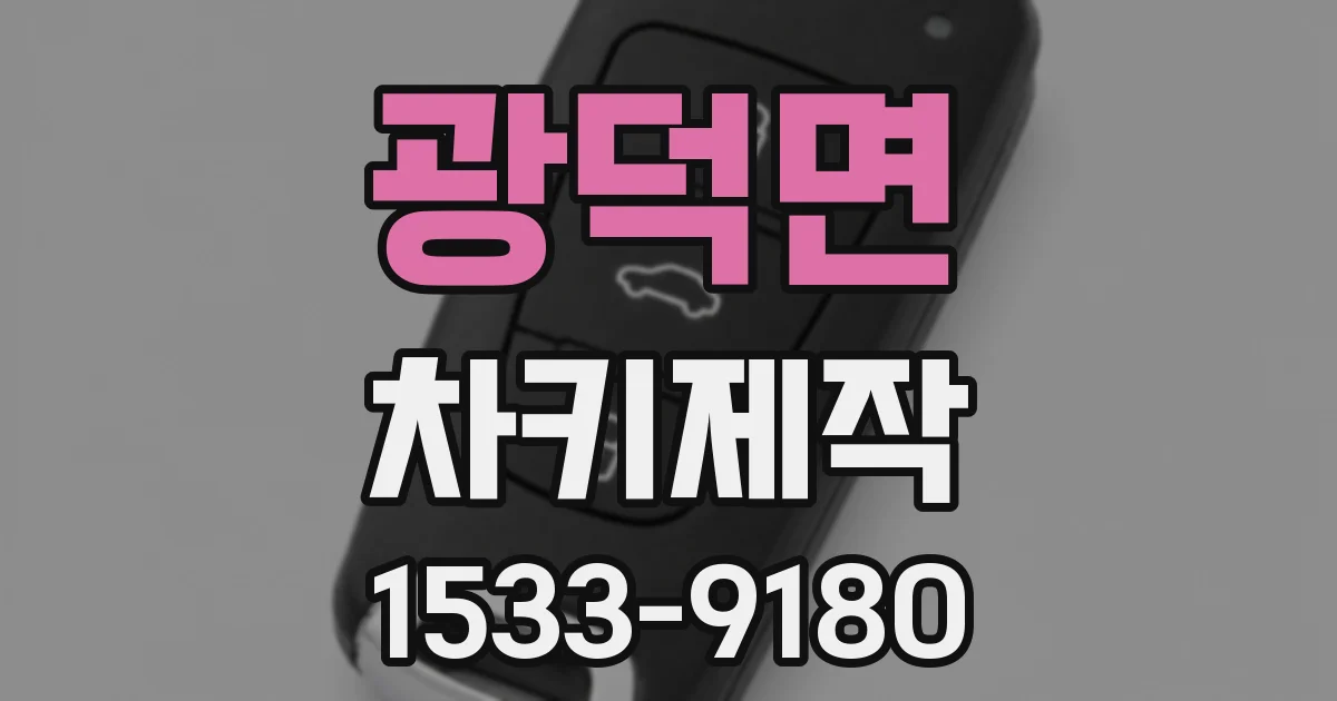 광덕면 차키제작