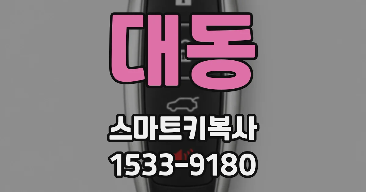대동 스마트키복사