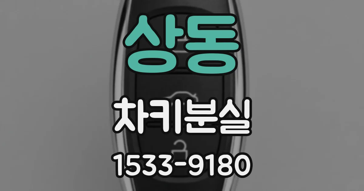 상동 차키분실