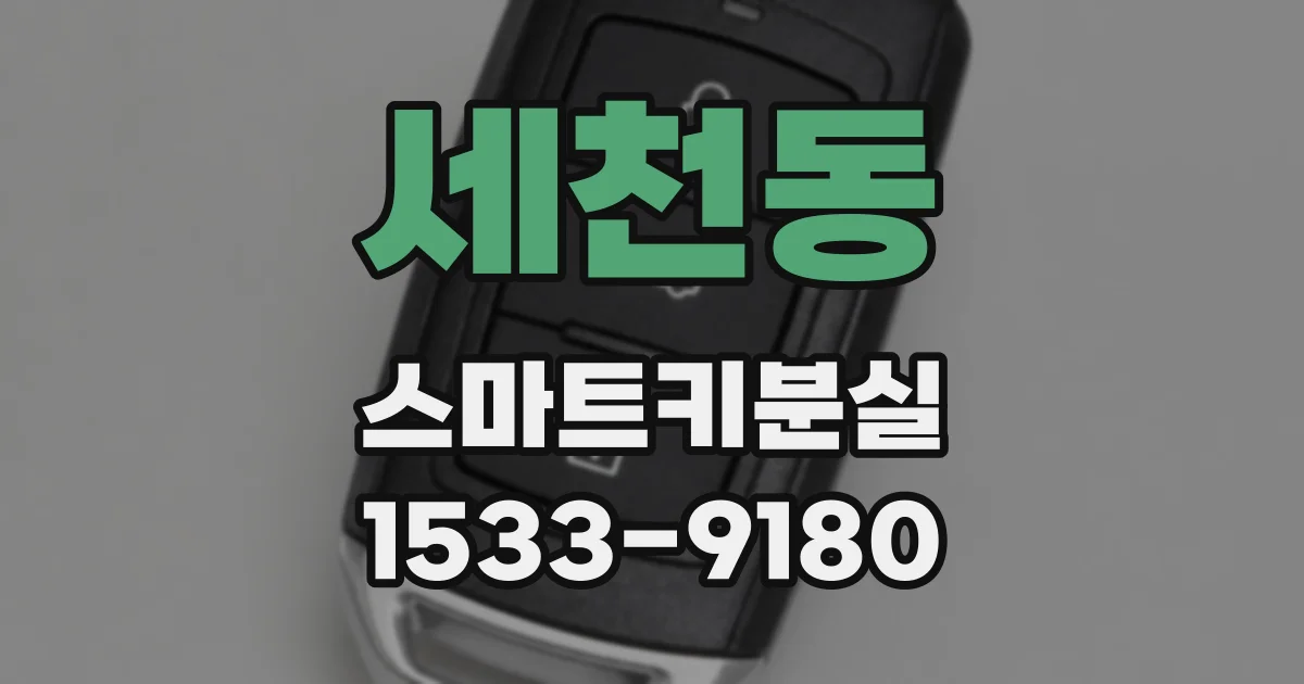 세천동 스마트키분실