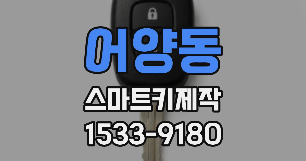 어양동 스마트키제작