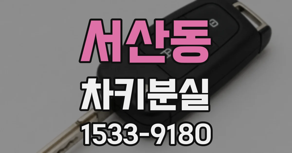서산동 차키분실