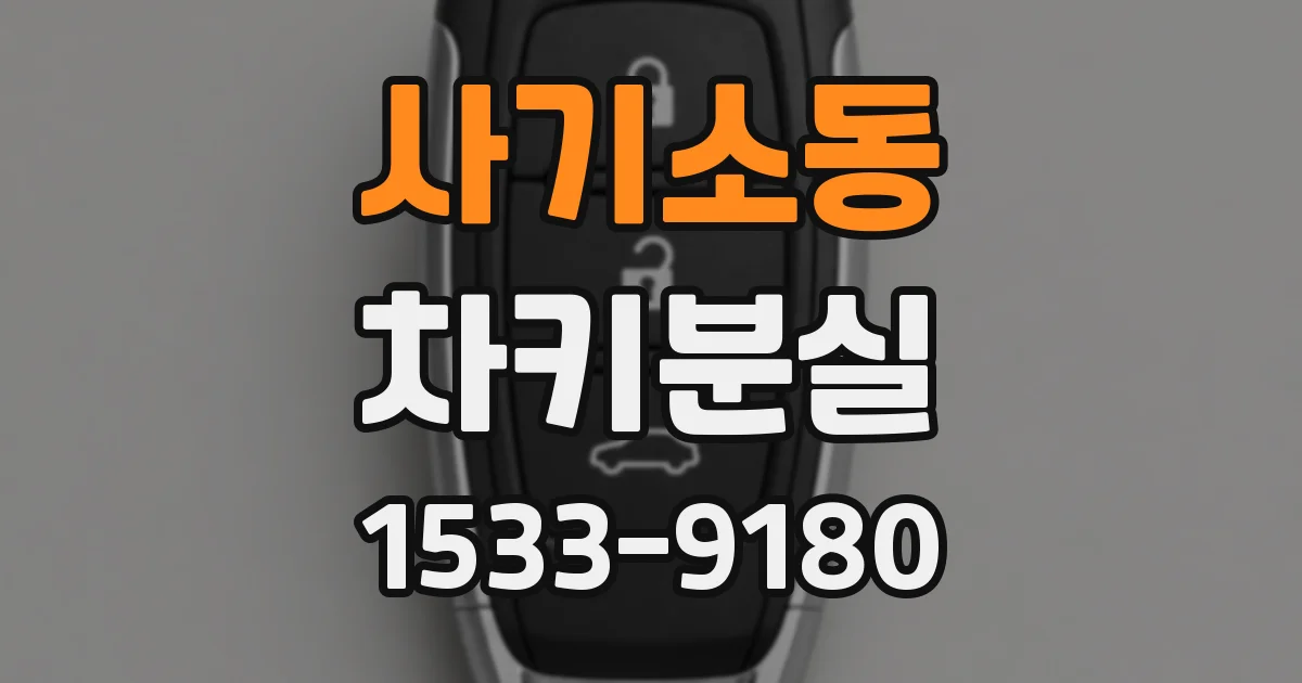 사기소동 차키분실
