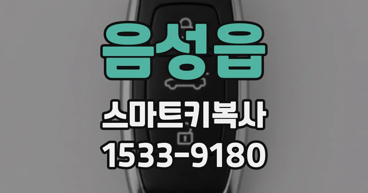음성읍 스마트키복사