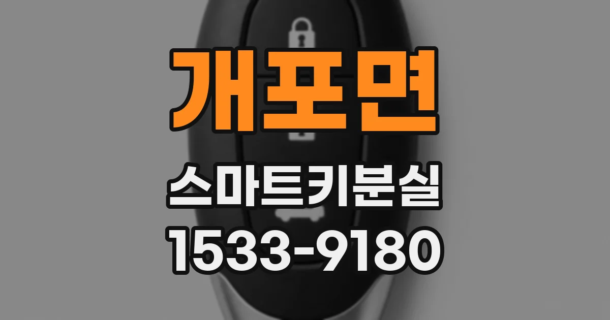 개포면 스마트키분실