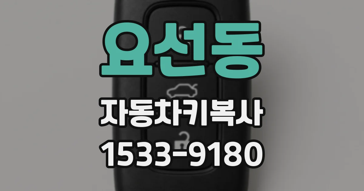 요선동 자동차키복사