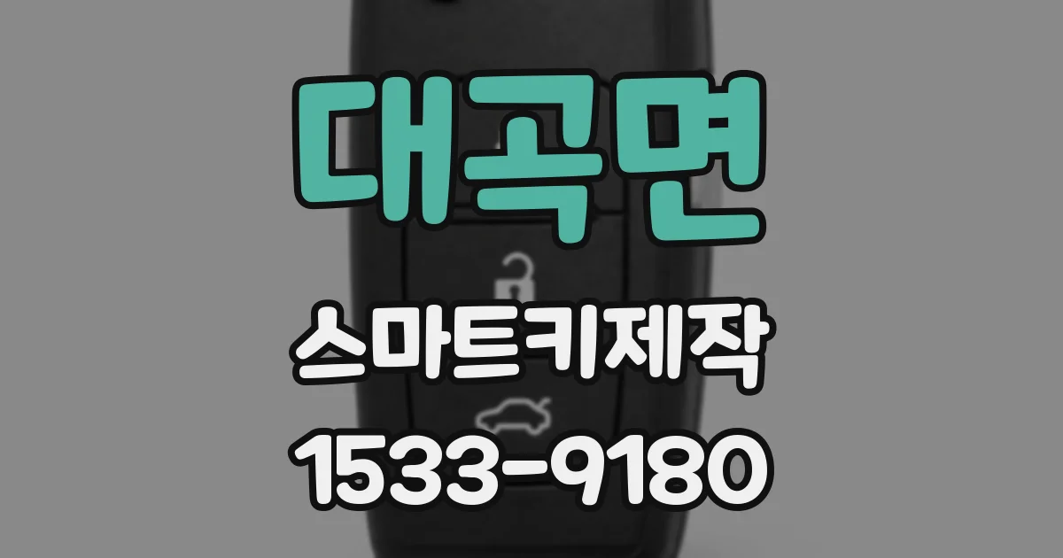 대곡면 스마트키제작