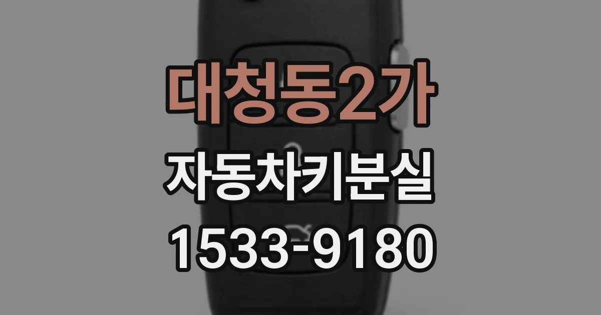 대청동2가 자동차키분실