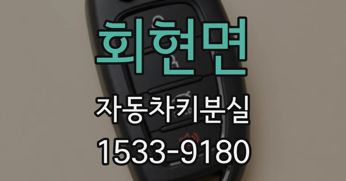 회현면 자동차키분실