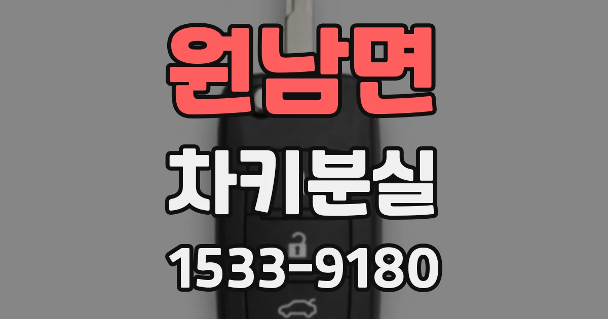 원남면 차키분실