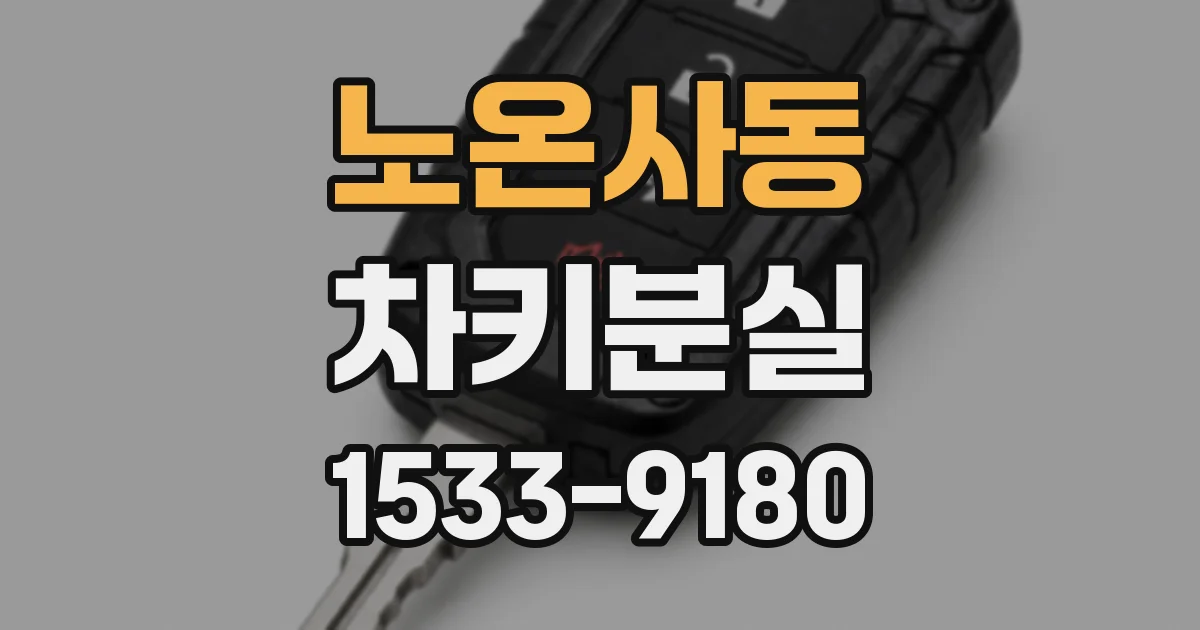 노온사동 차키분실