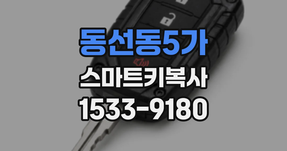 동선동5가 스마트키복사