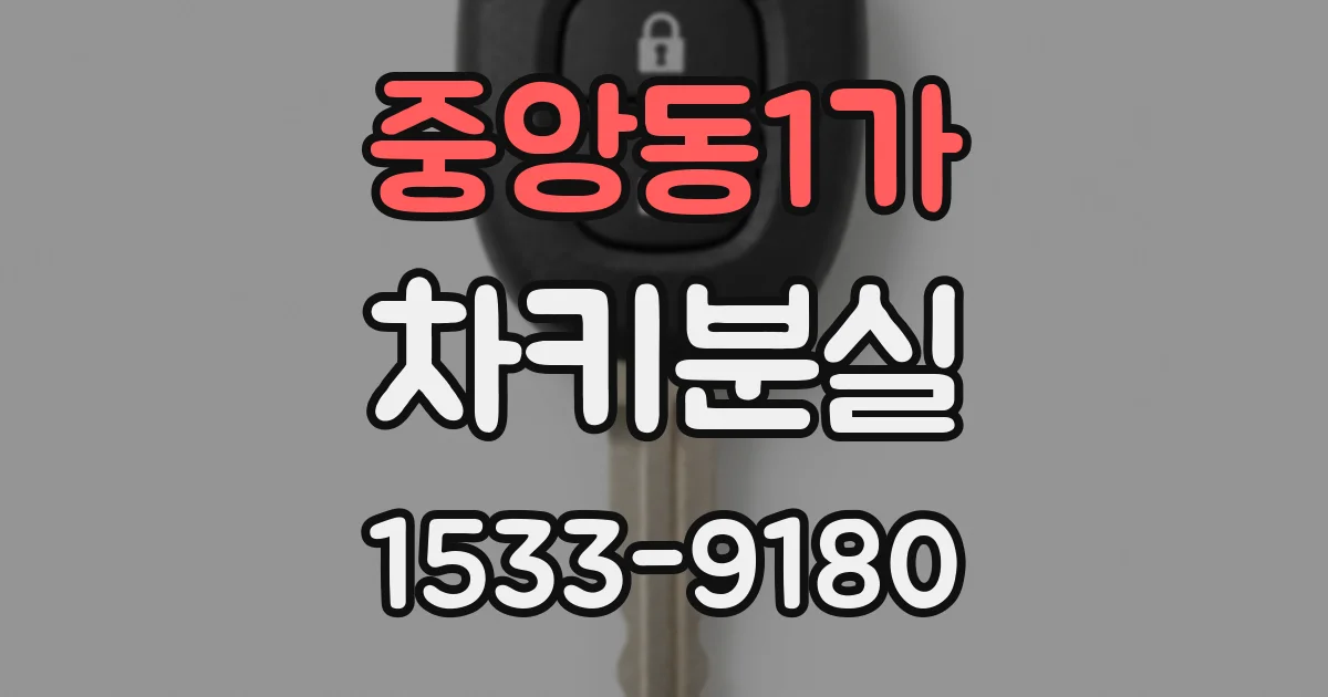 중앙동1가 차키분실