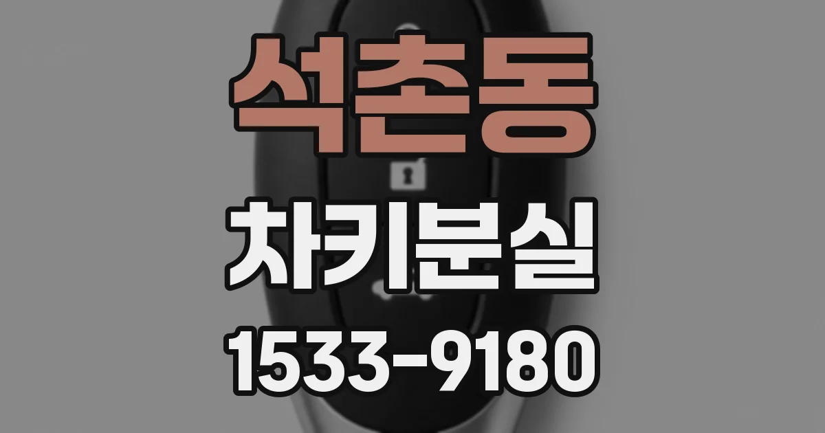 석촌동 차키분실