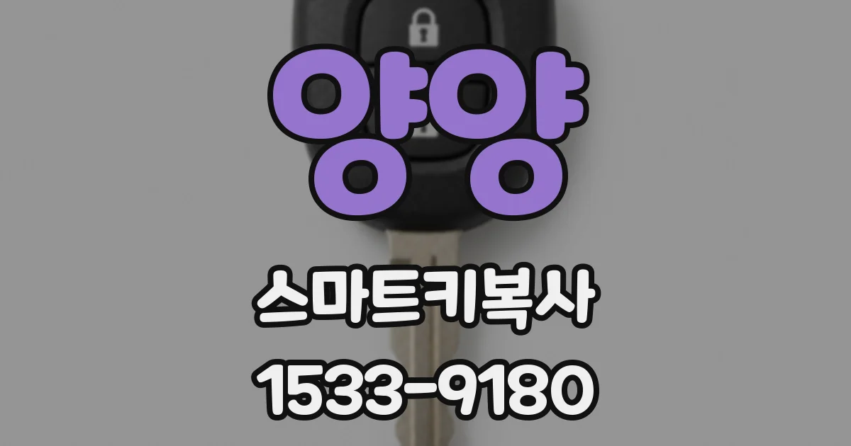 양양 스마트키복사