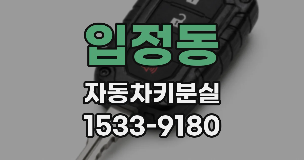 입정동 자동차키분실