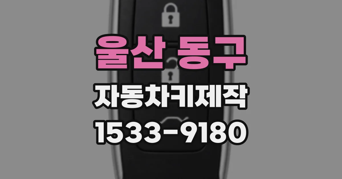 울산 동구 자동차키제작