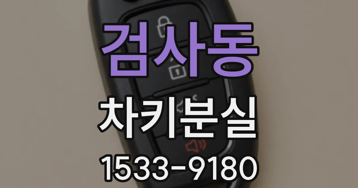 검사동 차키분실