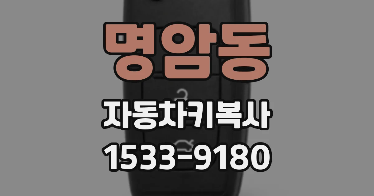 명암동 자동차키복사