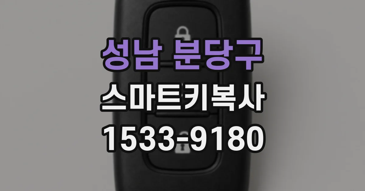 성남 분당구 스마트키복사