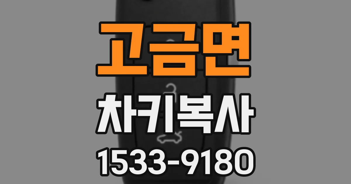 고금면 차키복사
