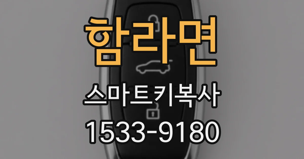 함라면 스마트키복사