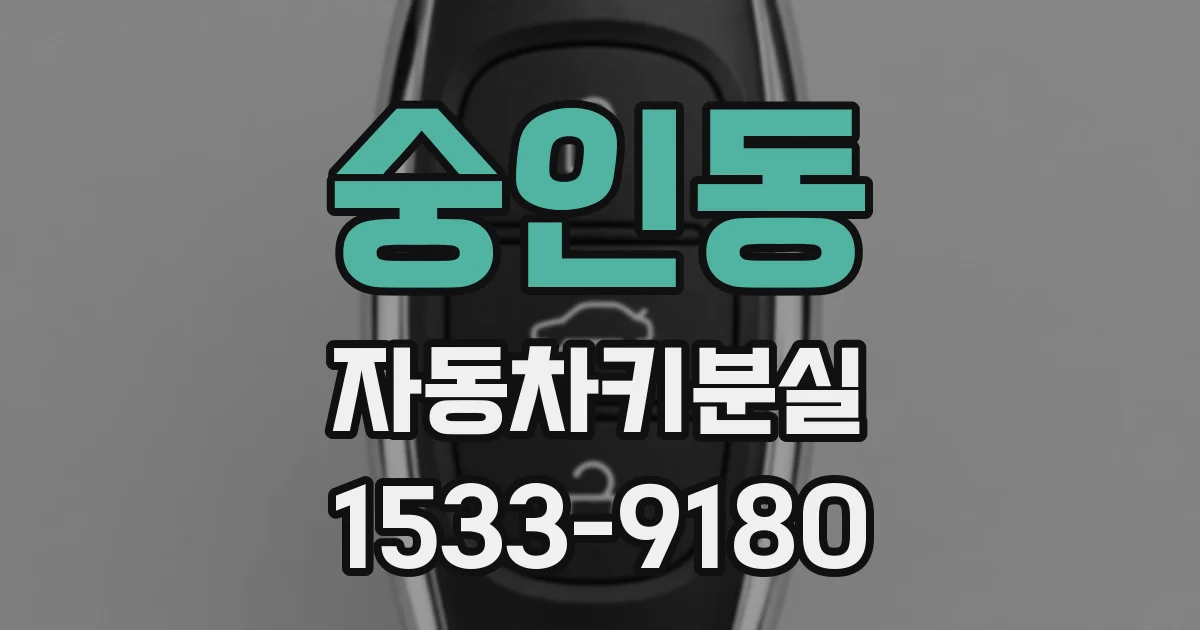 숭인동 자동차키분실