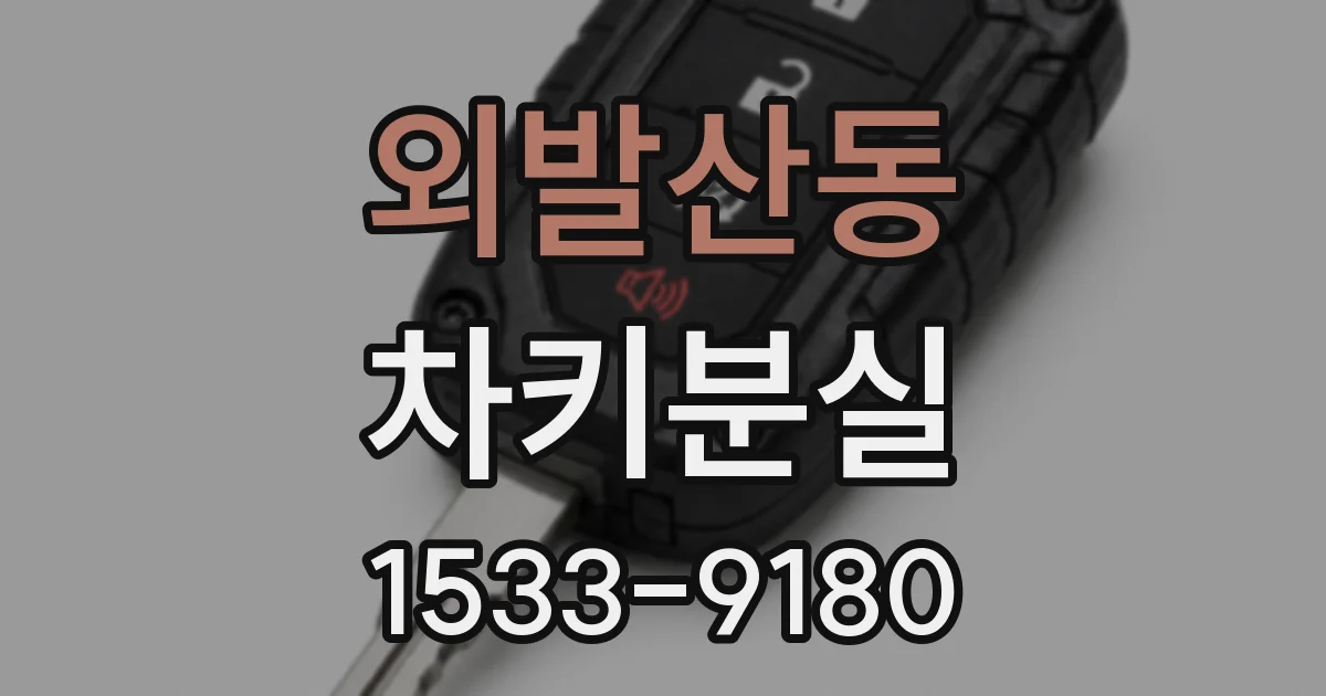 외발산동 차키분실