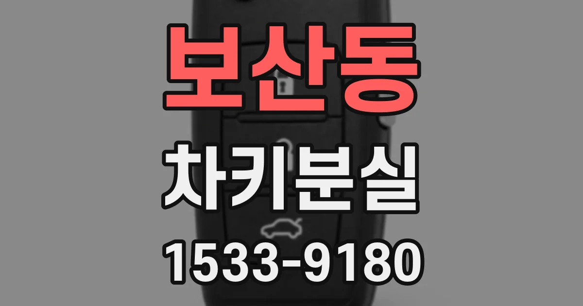 보산동 차키분실