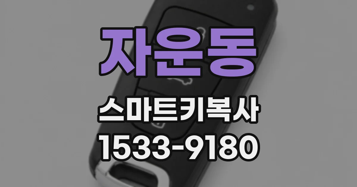 자운동 스마트키복사