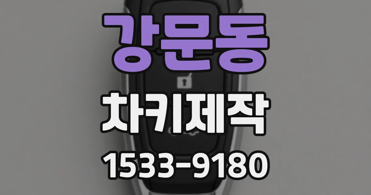 강문동 차키제작