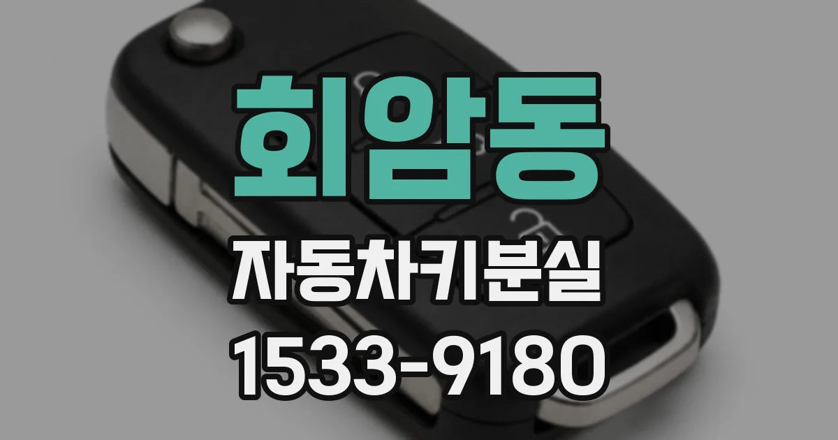 회암동 자동차키분실