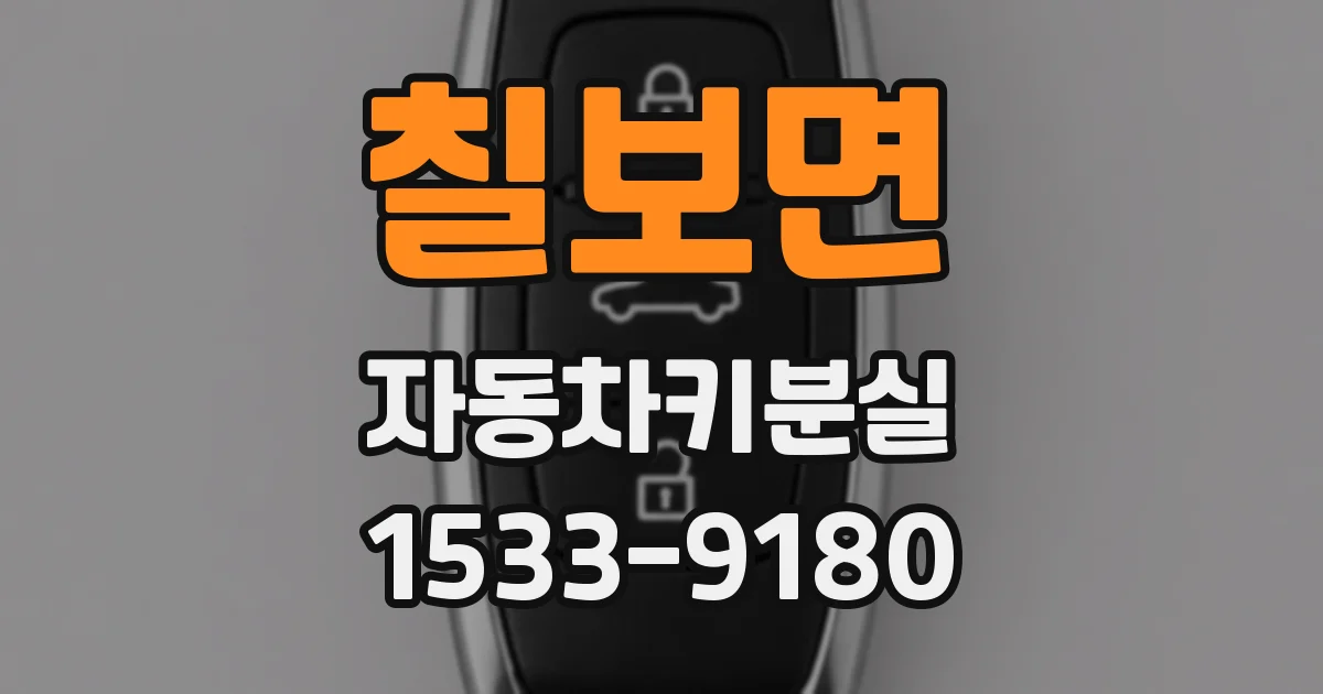 칠보면 자동차키분실