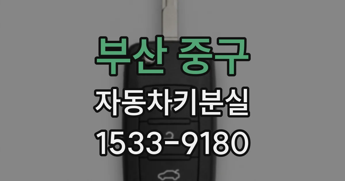 부산 중구 자동차키분실