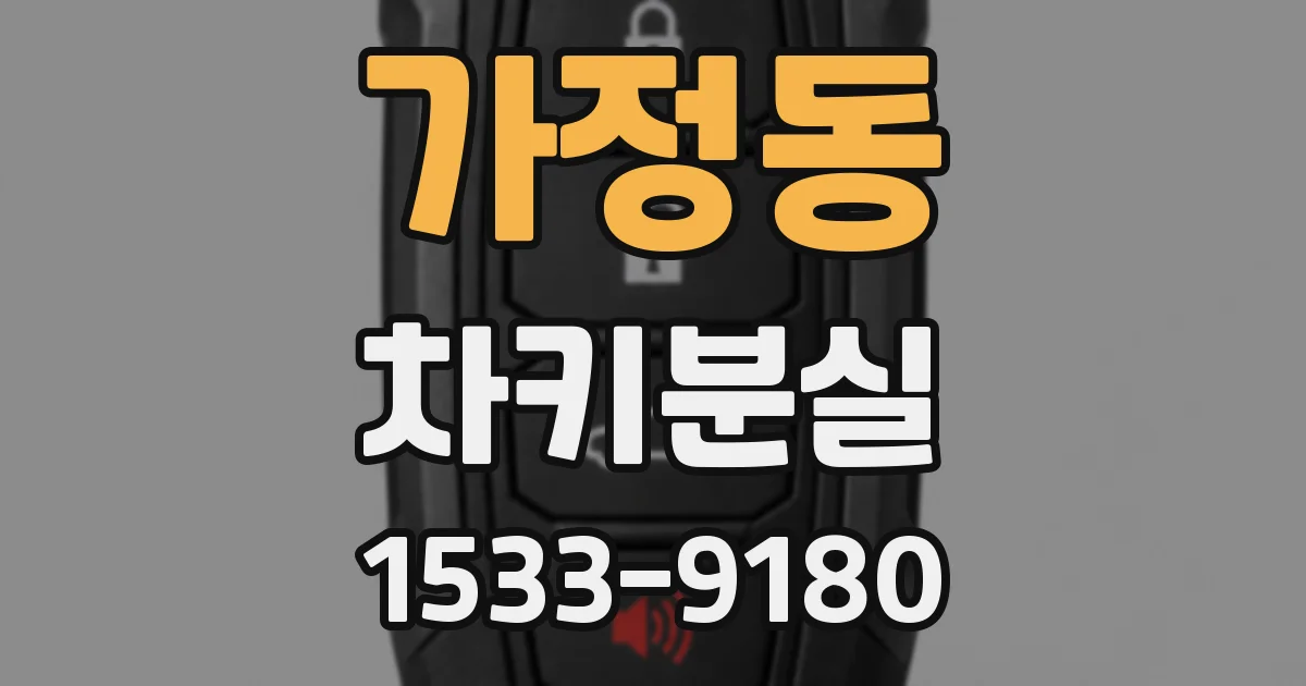 가정동 차키분실