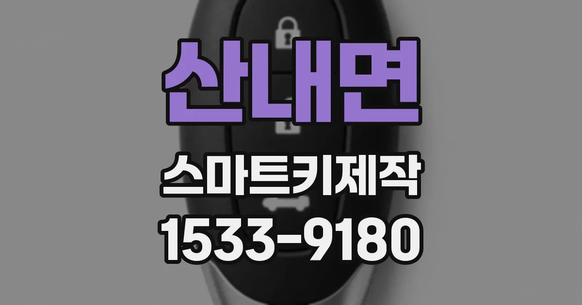 산내면 스마트키제작