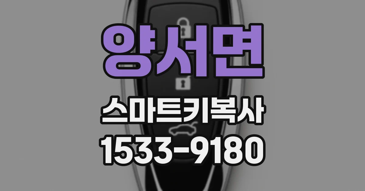 양서면 스마트키복사