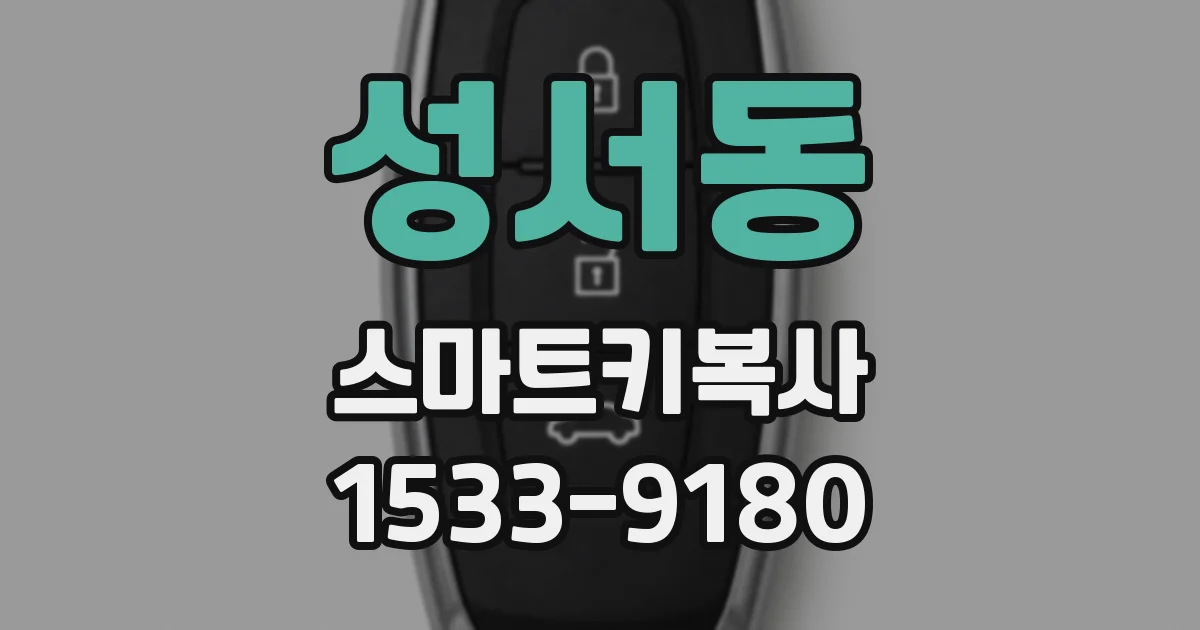 성서동 스마트키복사